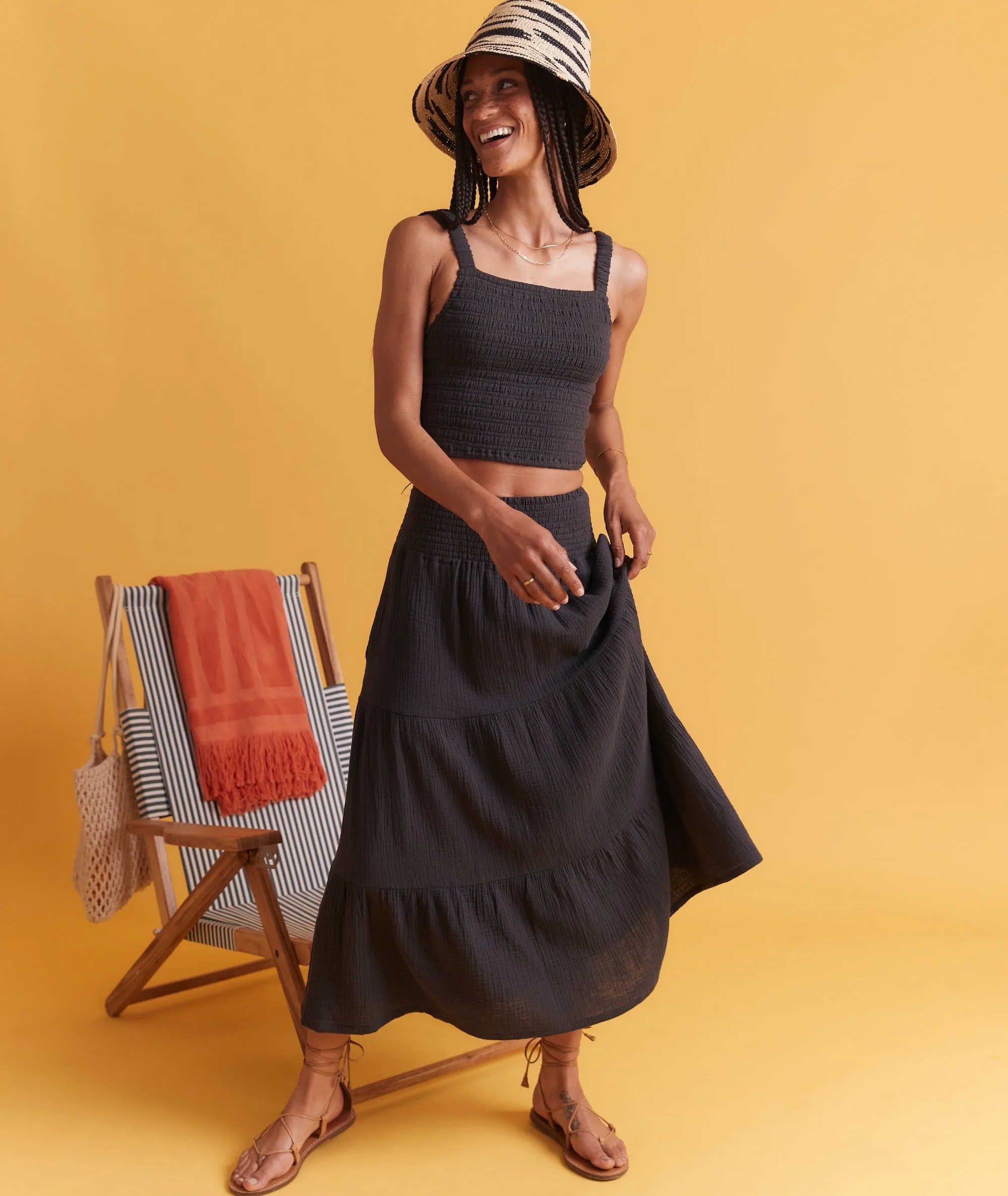 Corinne Double Cloth Maxi Skirt sold by Marine Layer product image thumbnail 4