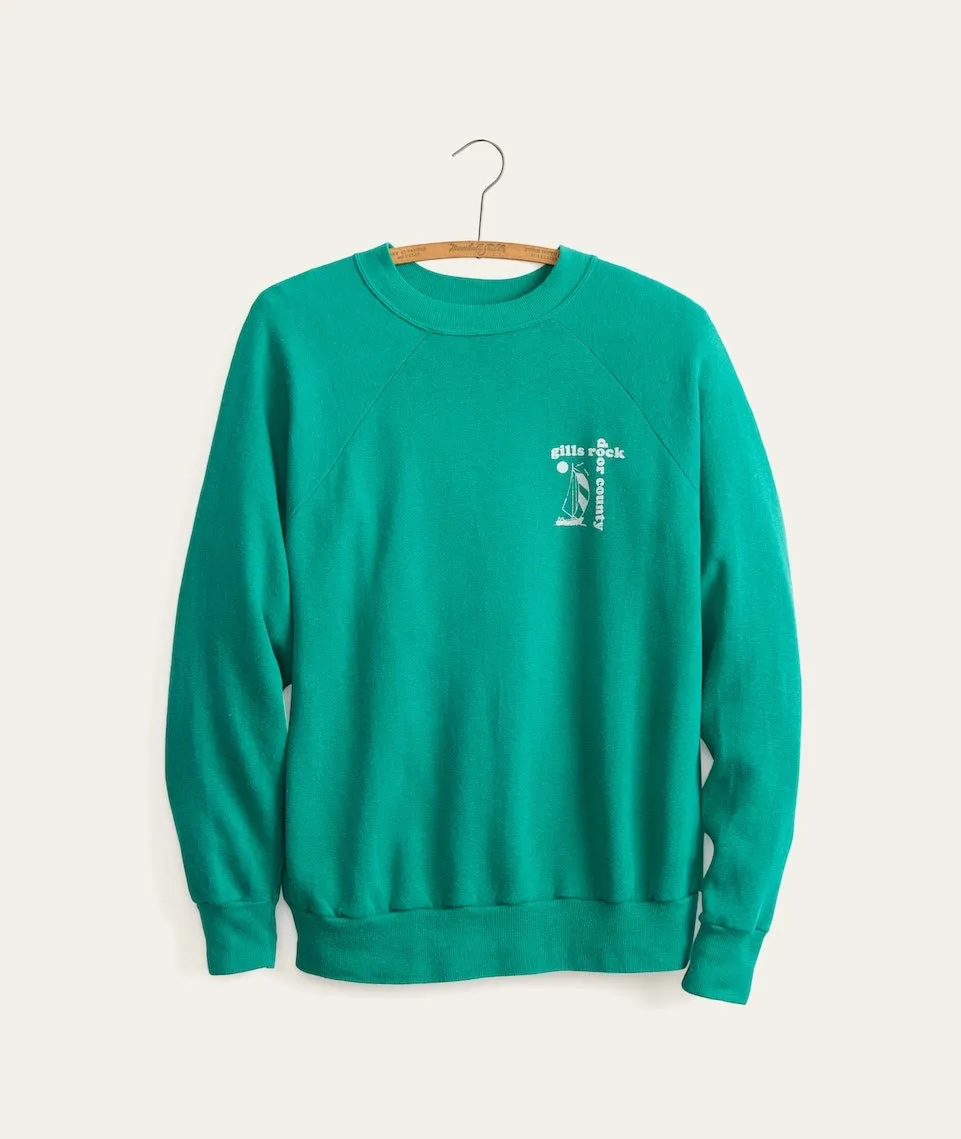 Gills Rock Door County Crewneck Sweatshirt sold by Marine Layer