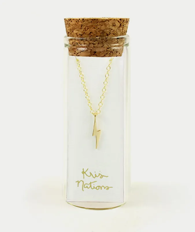 Kris Nations Solid Bolt Charm Necklace sold by Marine Layer