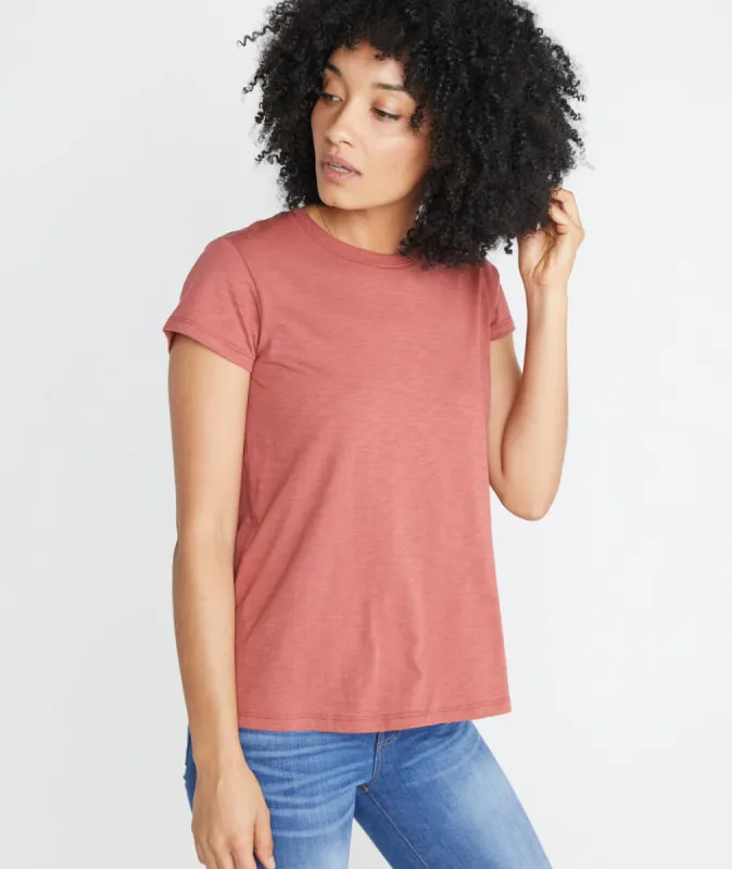 Swing Crew in Brick sold by Marine Layer