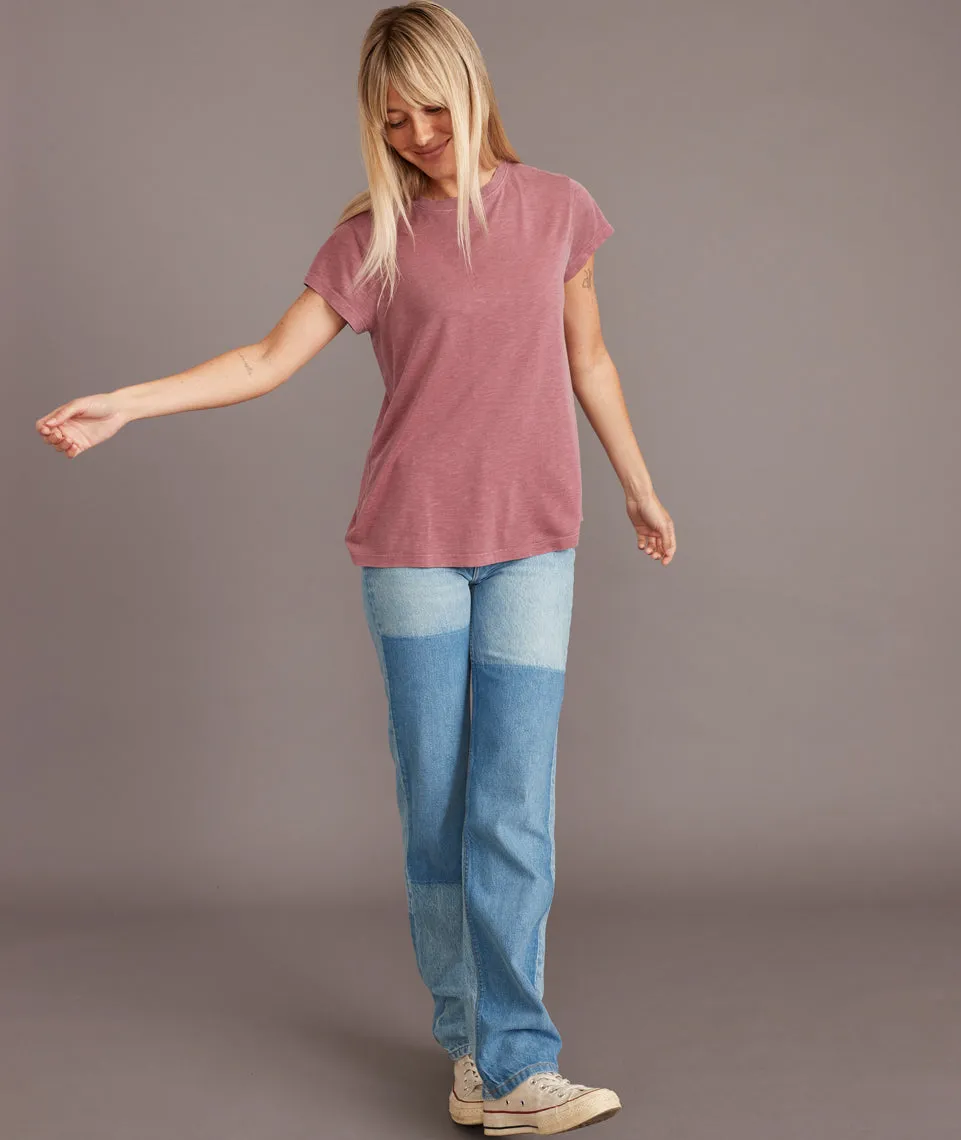 Swing Crew Tee in Rhododendron sold by Marine Layer product image thumbnail 4