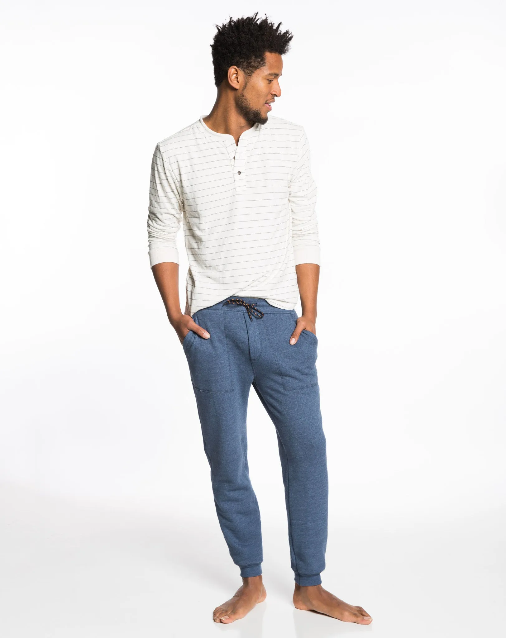 Tri-blend Fleece Joggers - Midnight Navy sold by Marine Layer