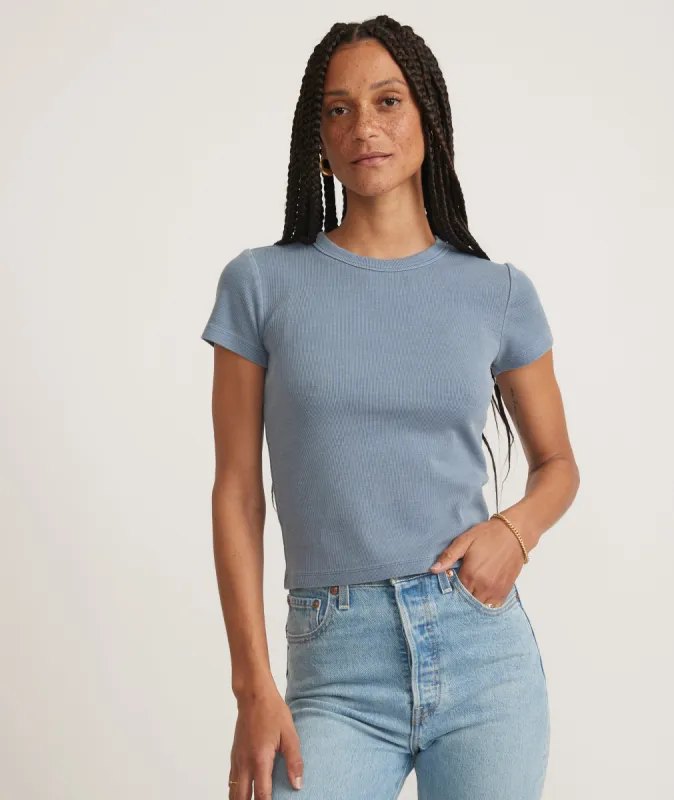Lexi Rib Sun-In Crew Tee sold by Marine Layer