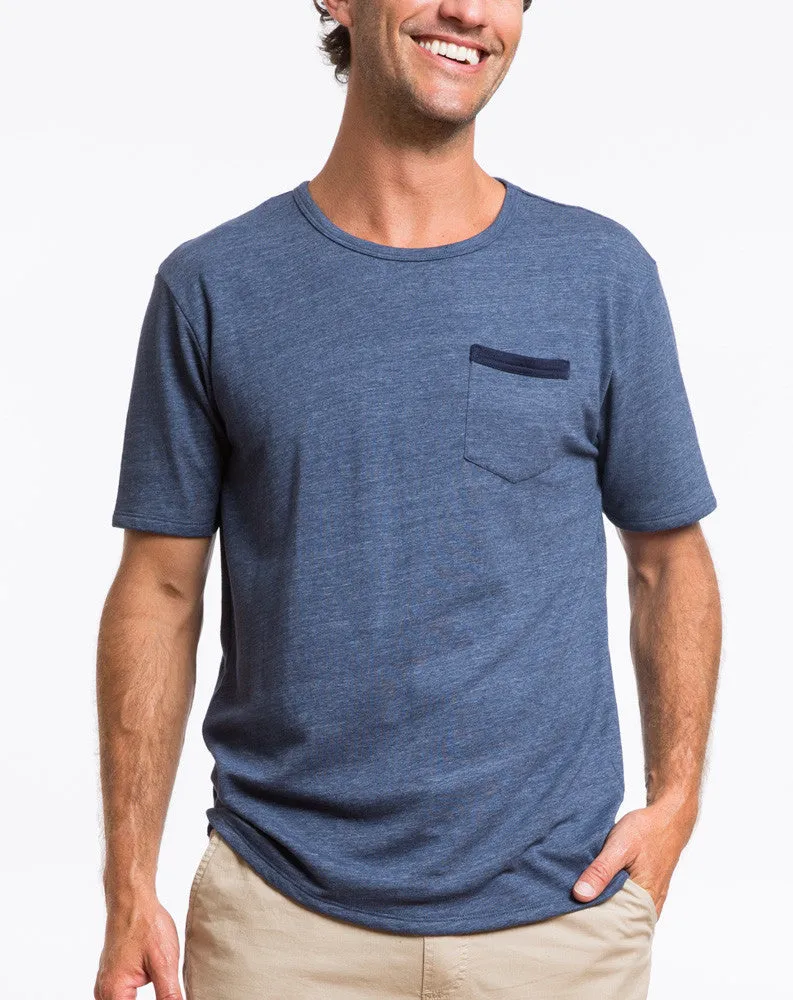 Double Knit Pocket Tee - Dark Navy sold by Marine Layer product image thumbnail 3
