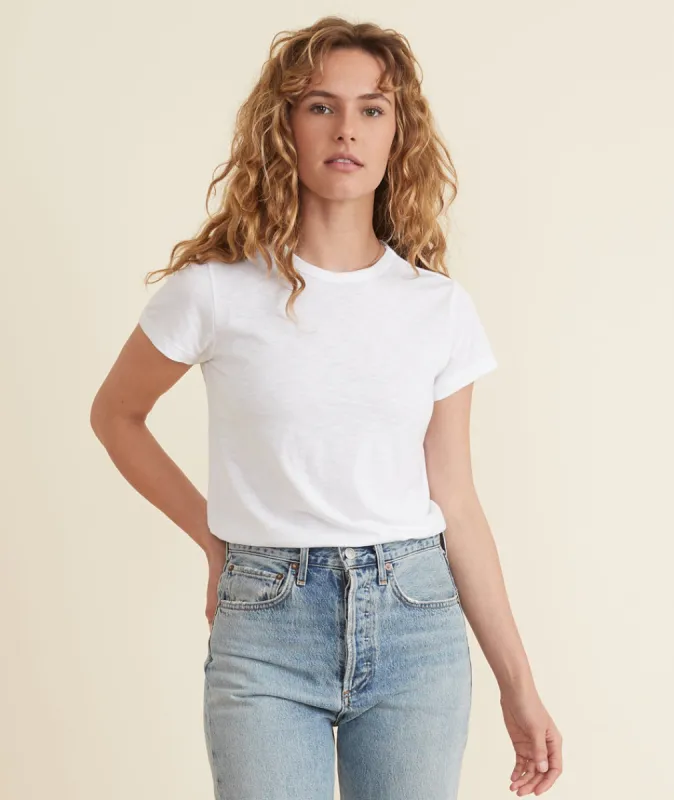 Classic Crew in White sold by Marine Layer