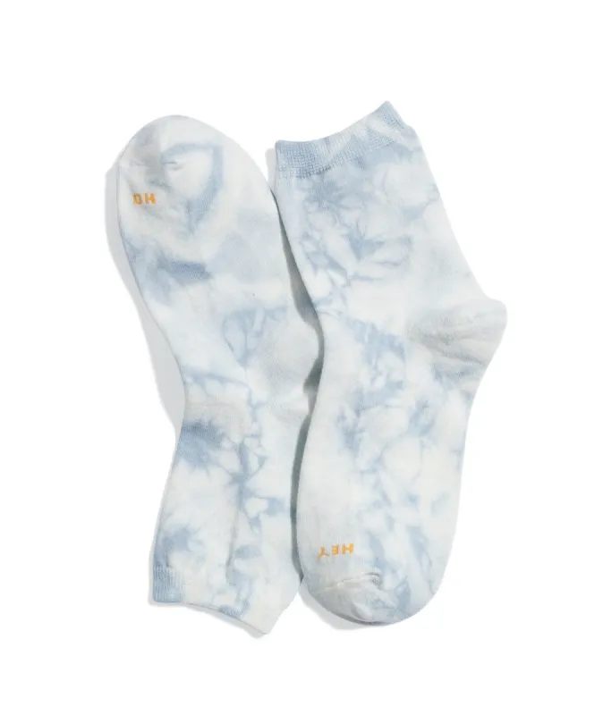 Ankle Sock in Blue Tie Dye sold by Marine Layer