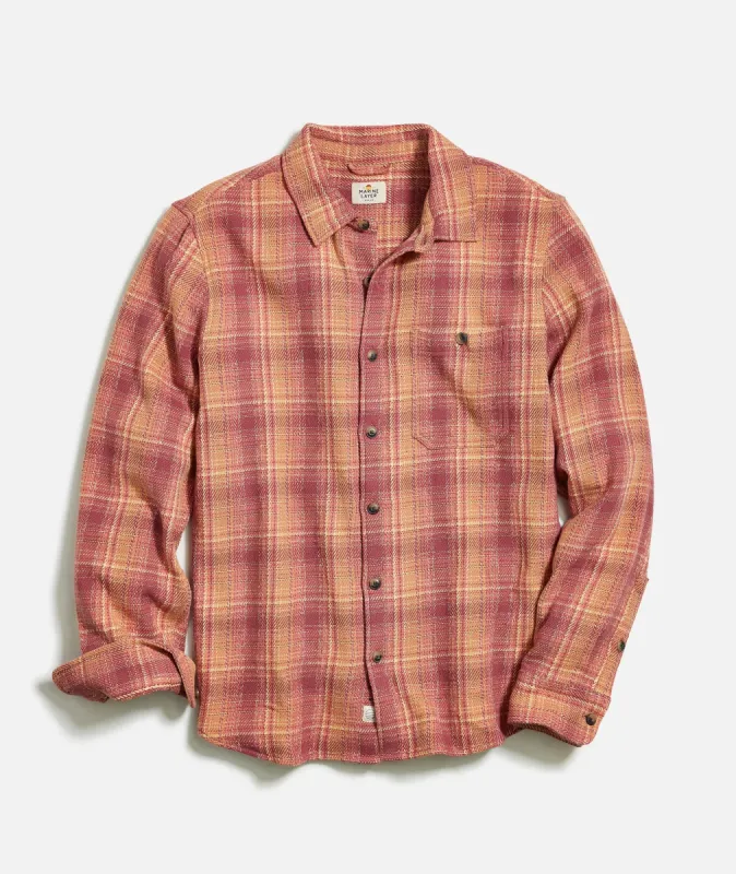 Cole Textured Twill Shirt sold by Marine Layer