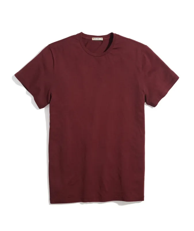 Signature Crew Tee in Cordovan sold by Marine Layer