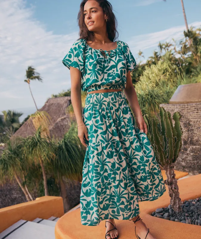 Corinne Double Cloth Maxi Skirt sold by Marine Layer