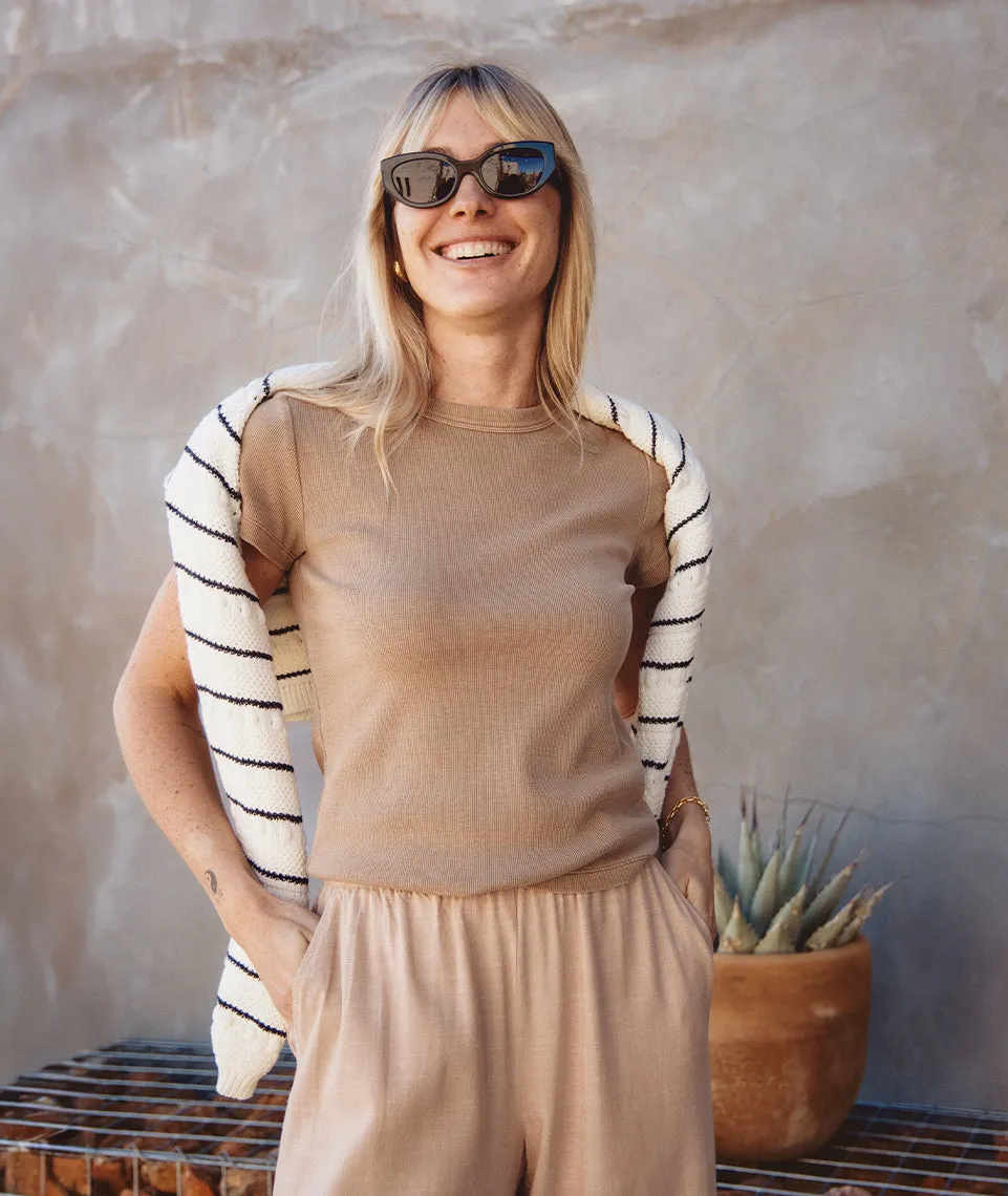 Lexi Rib Sun-In Crew Tee sold by Marine Layer product image thumbnail 4