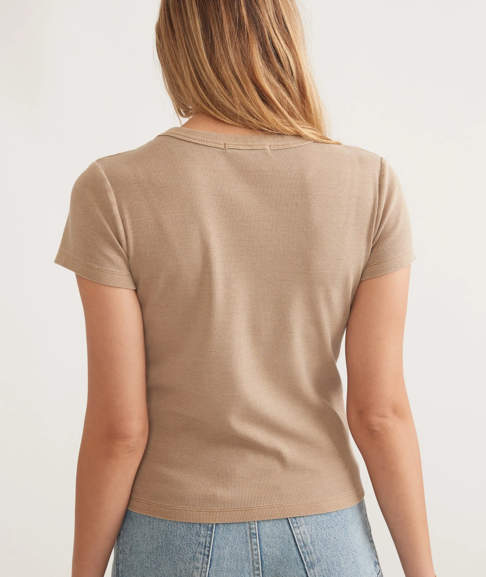 Lexi Rib Sun-In Crew Tee sold by Marine Layer product image thumbnail 5
