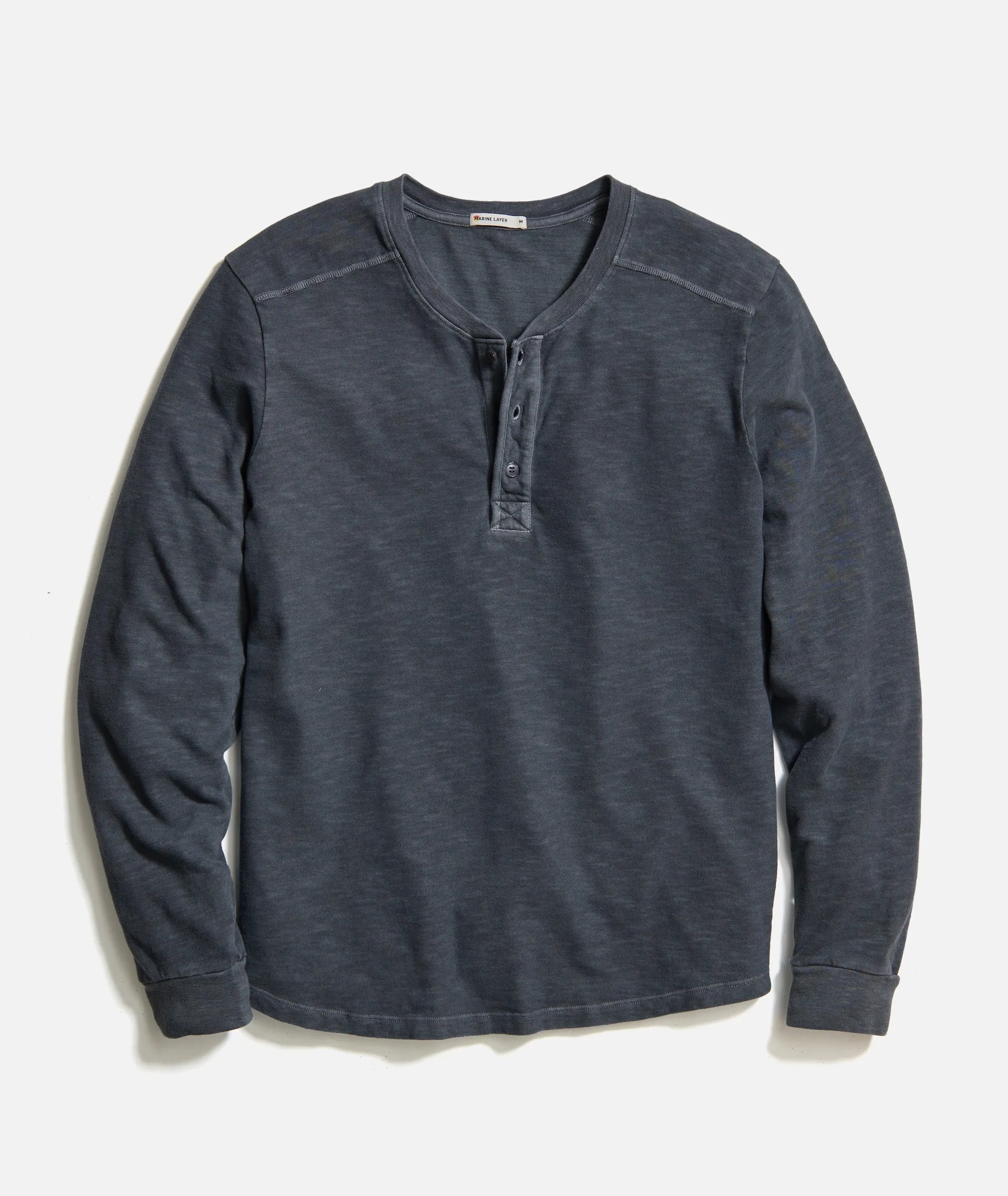 Vintage Heavy Slub Long Sleeve Henley sold by Marine Layer