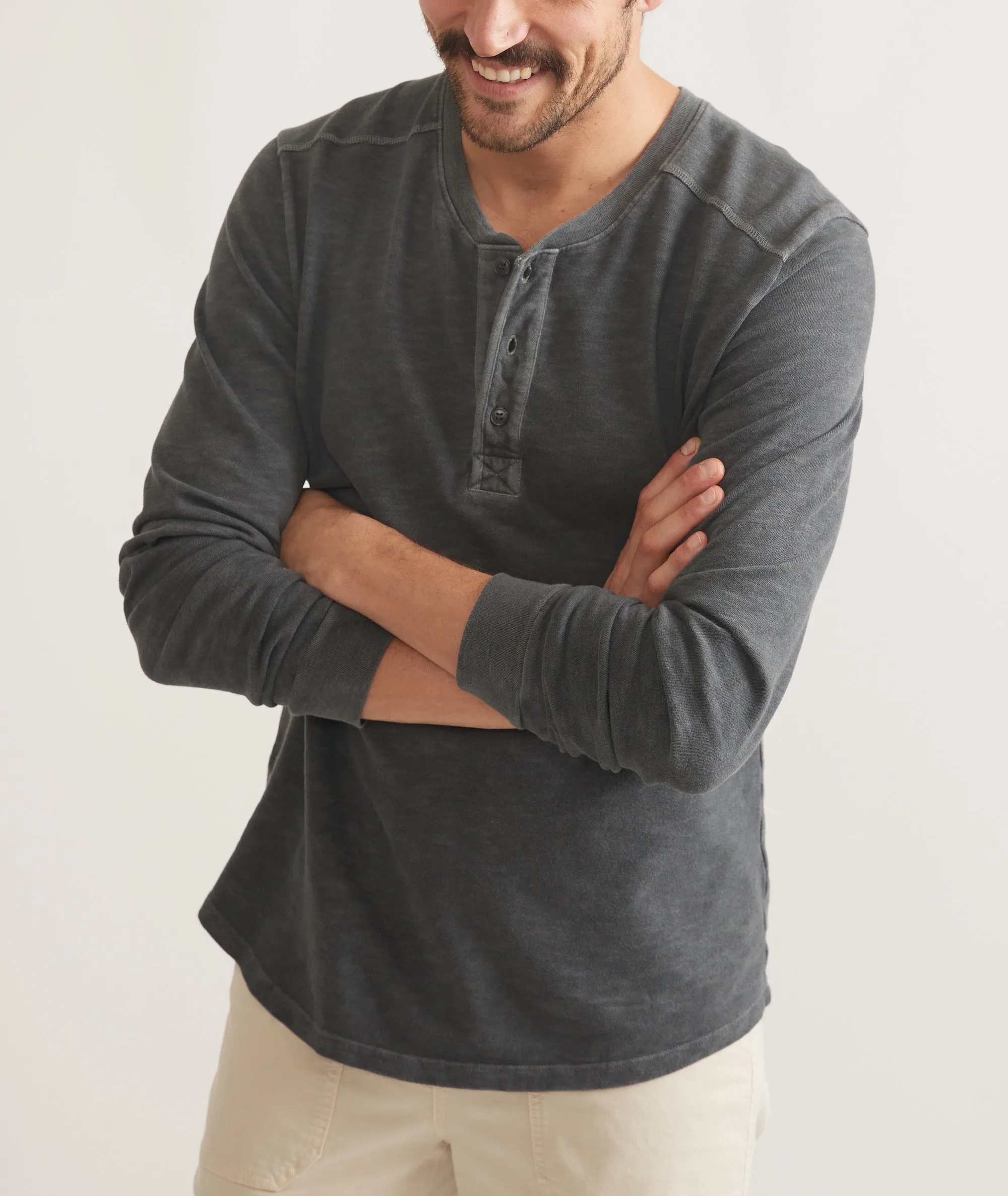 Vintage Heavy Slub Long Sleeve Henley sold by Marine Layer product image thumbnail 5