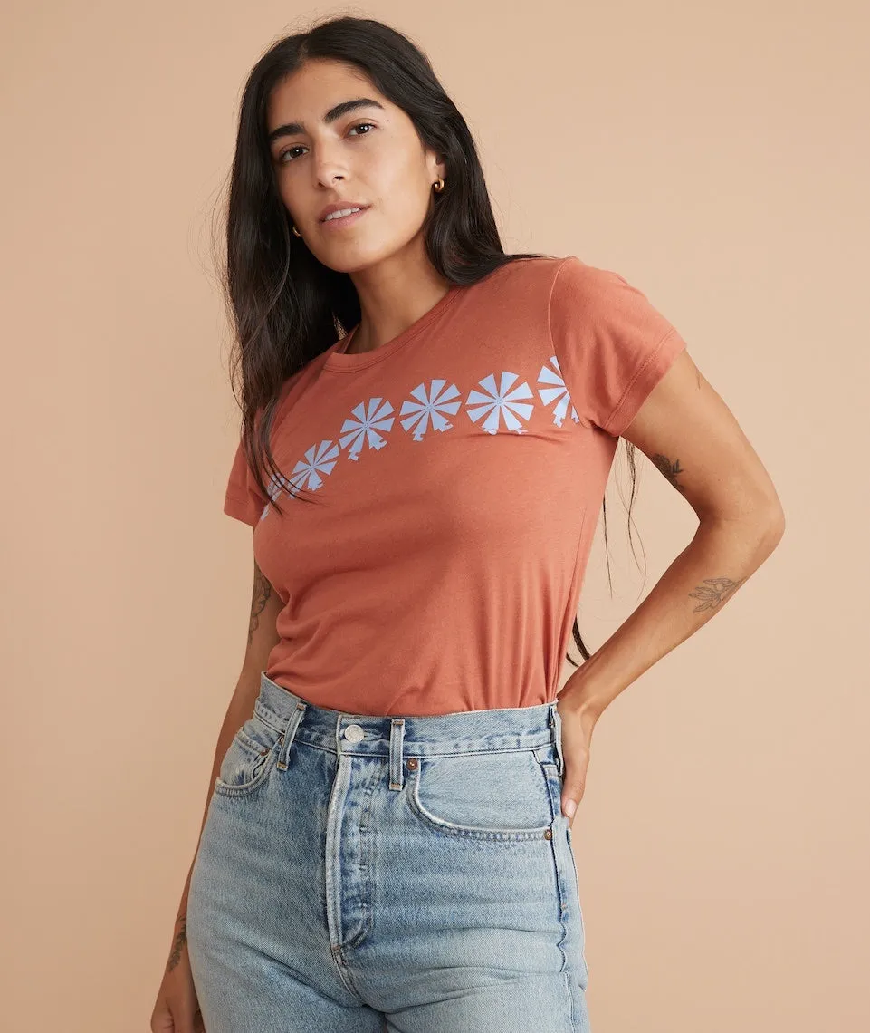 Sun Classic Crew Tee in Rosewood sold by Marine Layer