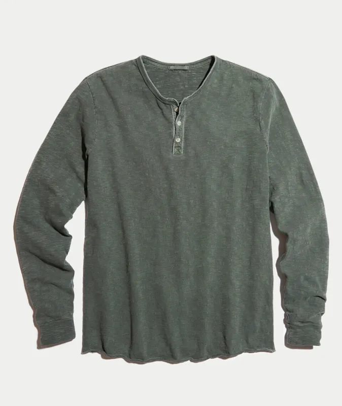 Lightweight Henley in Dusty Olive sold by Marine Layer