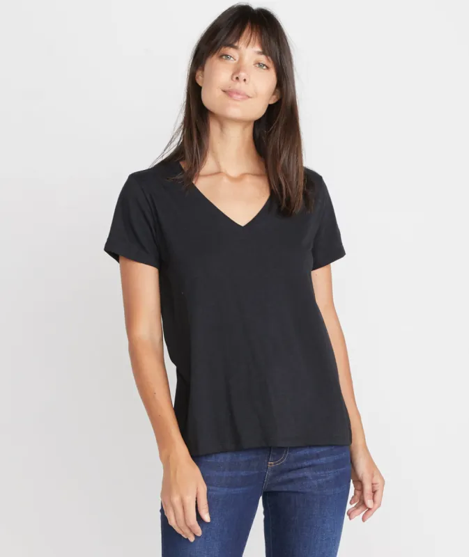 Boyfriend V-Neck - Black sold by Marine Layer