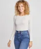Longsleeve Lila Rib Crew in White sold by Marine Layer