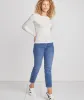 Longsleeve Lila Rib Crew in White sold by Marine Layer
