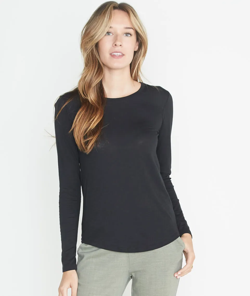 Clover Saddle Longsleeve in Black sold by Marine Layer product image thumbnail 3