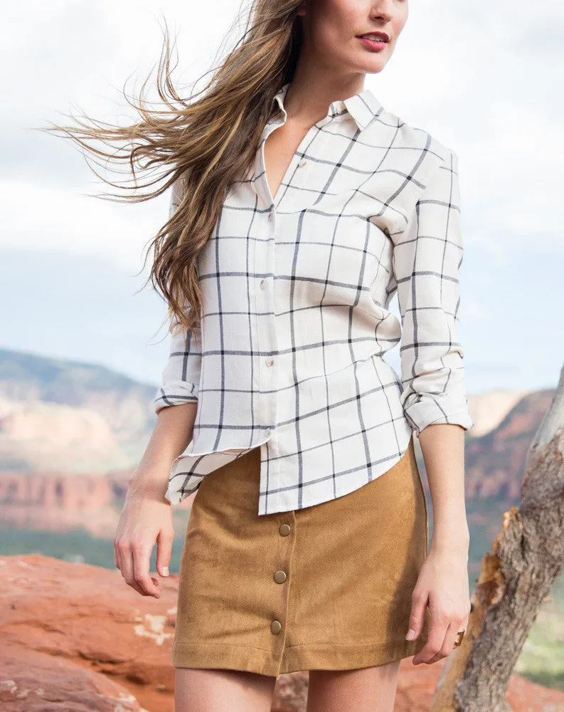 The Rhea Windowpane Buttondown sold by Marine Layer product image thumbnail 3