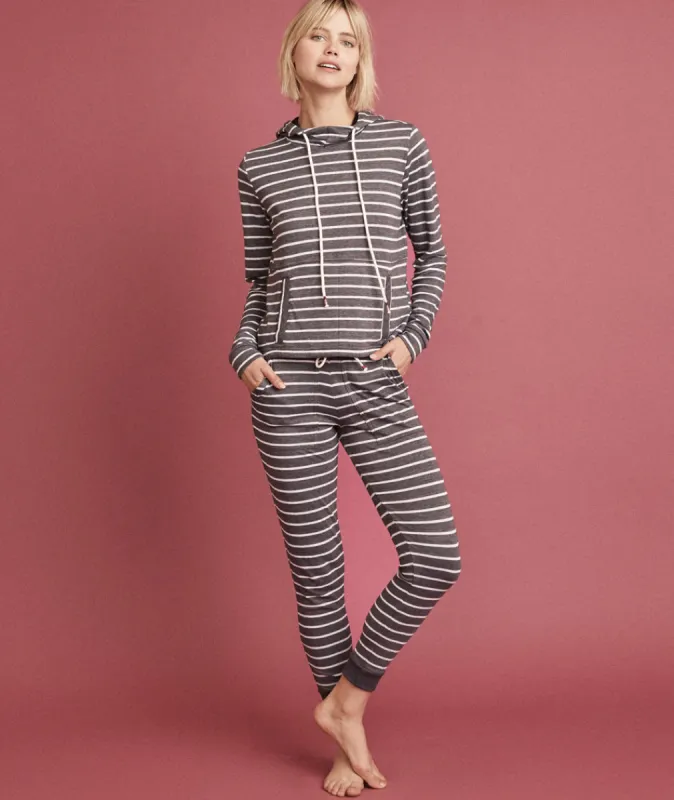 Double Knit Jogger in Charcoal Heather/Cream sold by Marine Layer