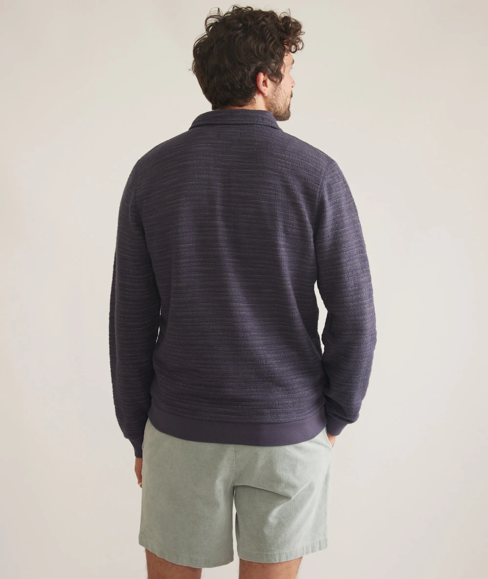 Textured Stripe Quarter Zip sold by Marine Layer product image thumbnail 5