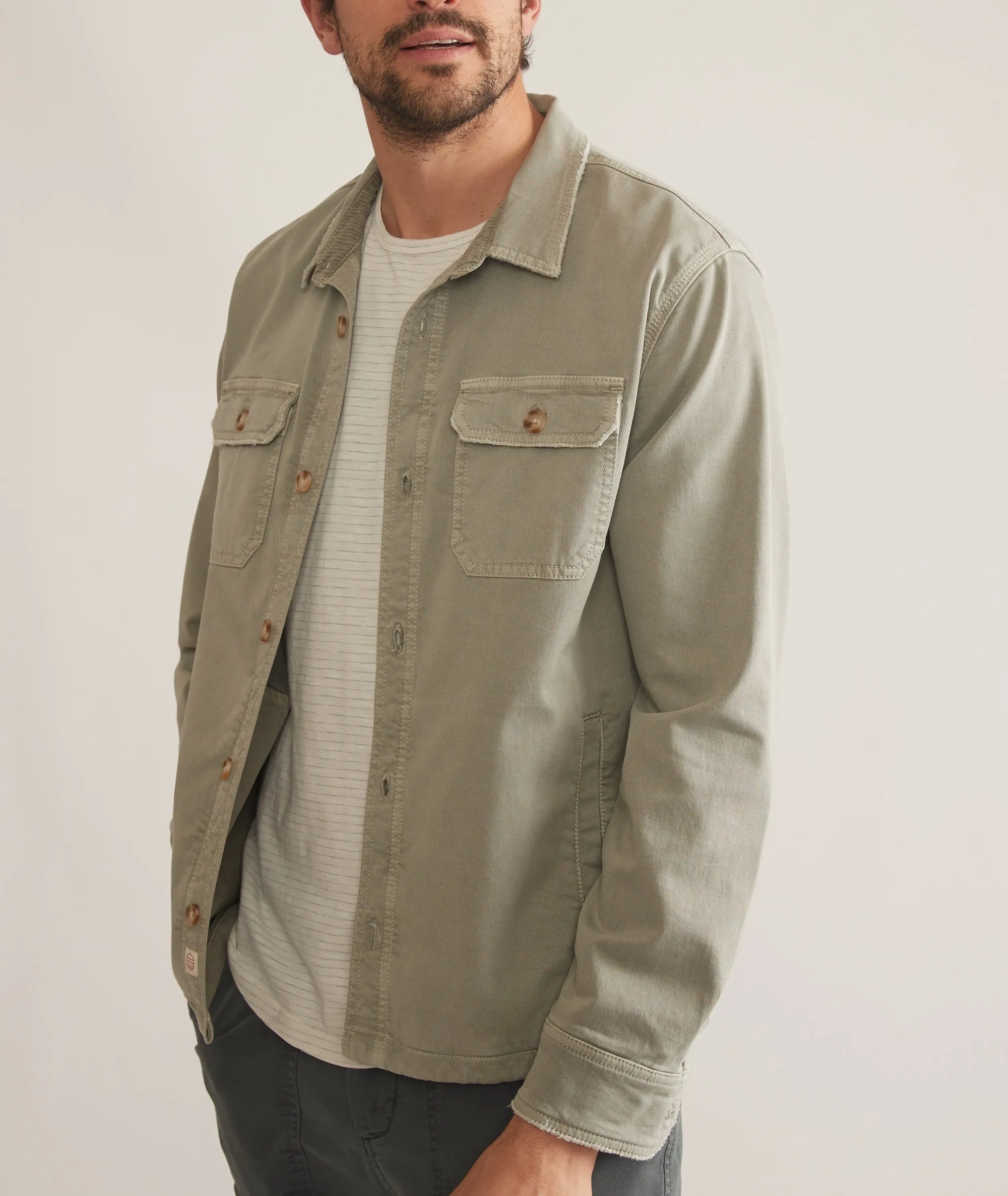 Garment Dye Twill Overshirt sold by Marine Layer product image thumbnail 5