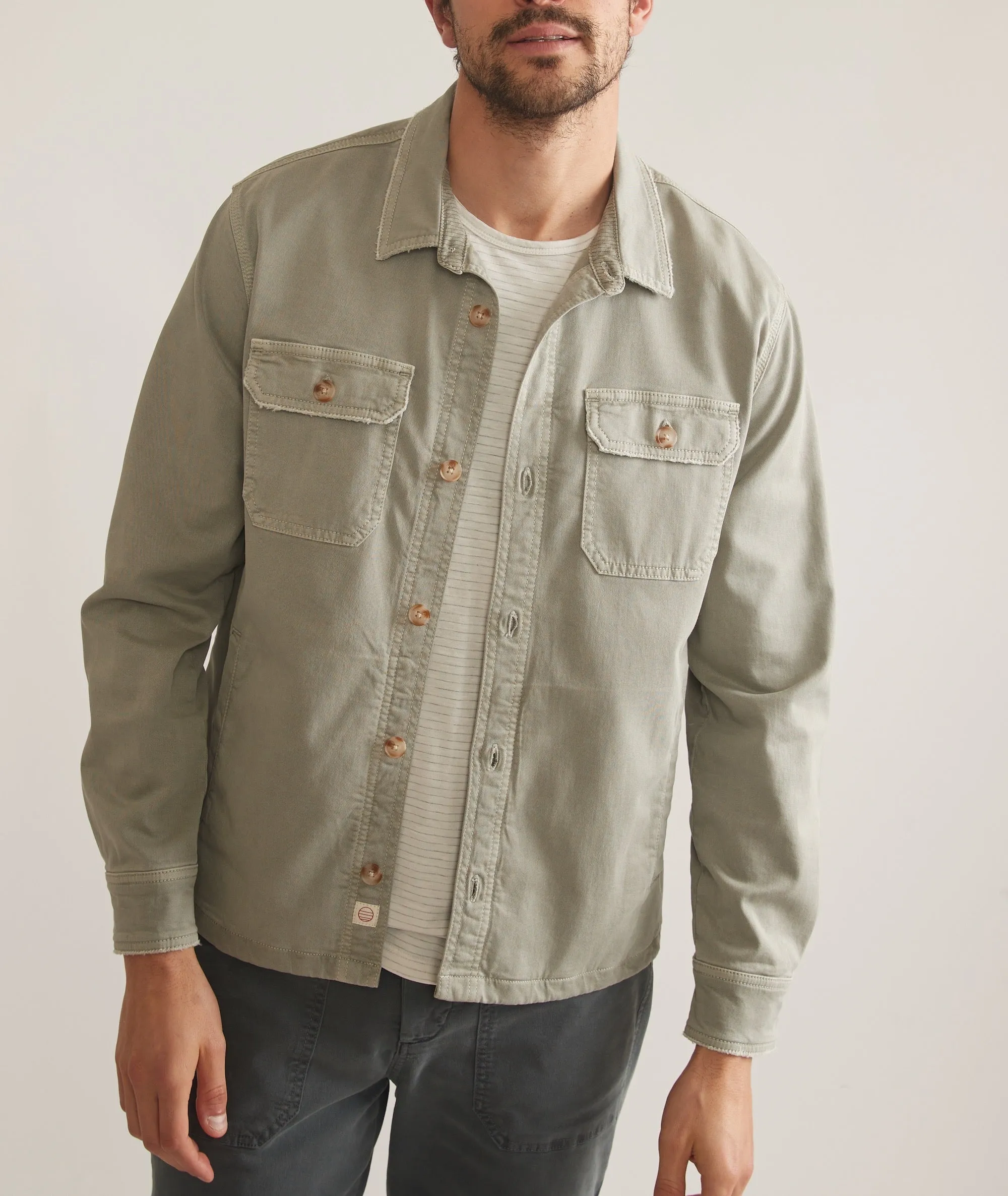Garment Dye Twill Overshirt sold by Marine Layer product image thumbnail 4