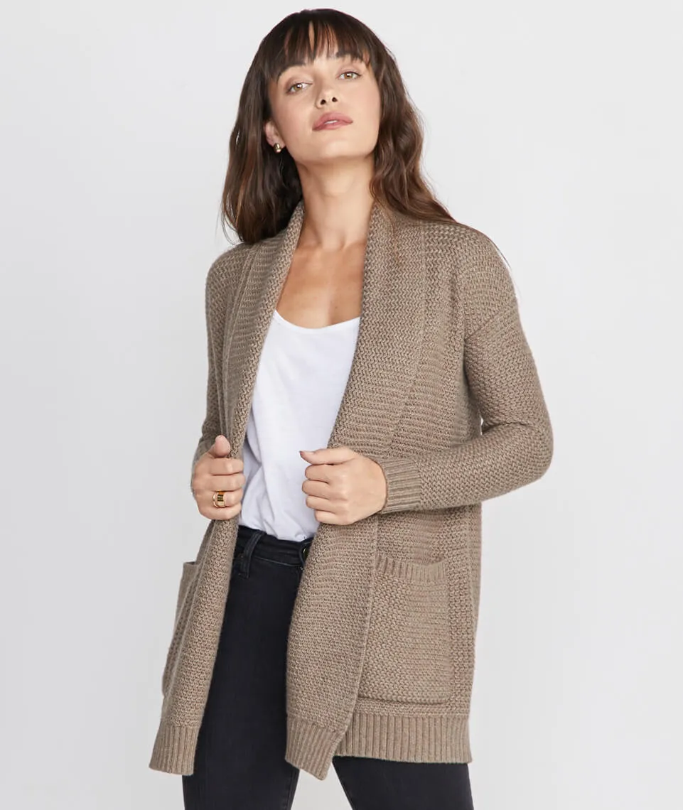 Brooklyn Cardigan in Portobello sold by Marine Layer
