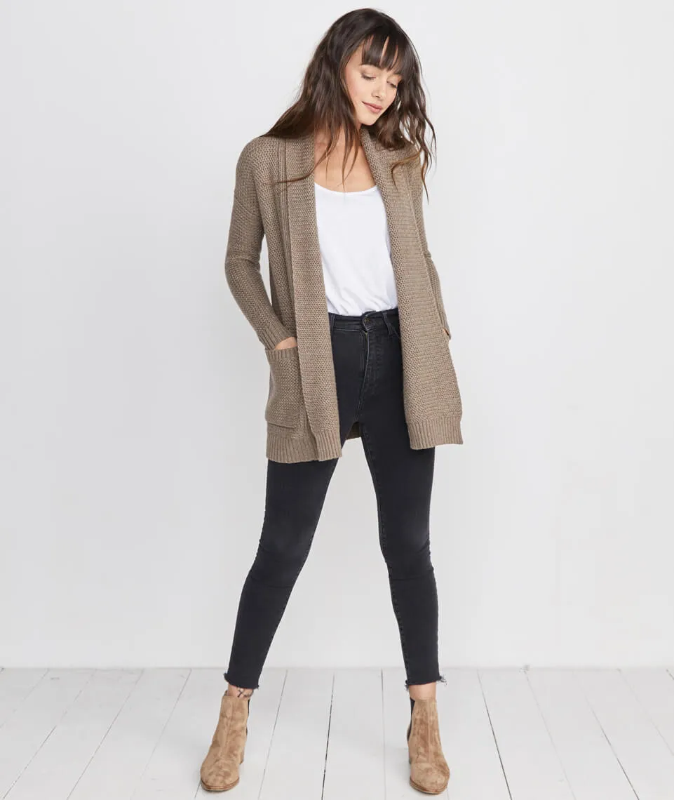 Brooklyn Cardigan in Portobello sold by Marine Layer product image thumbnail 4