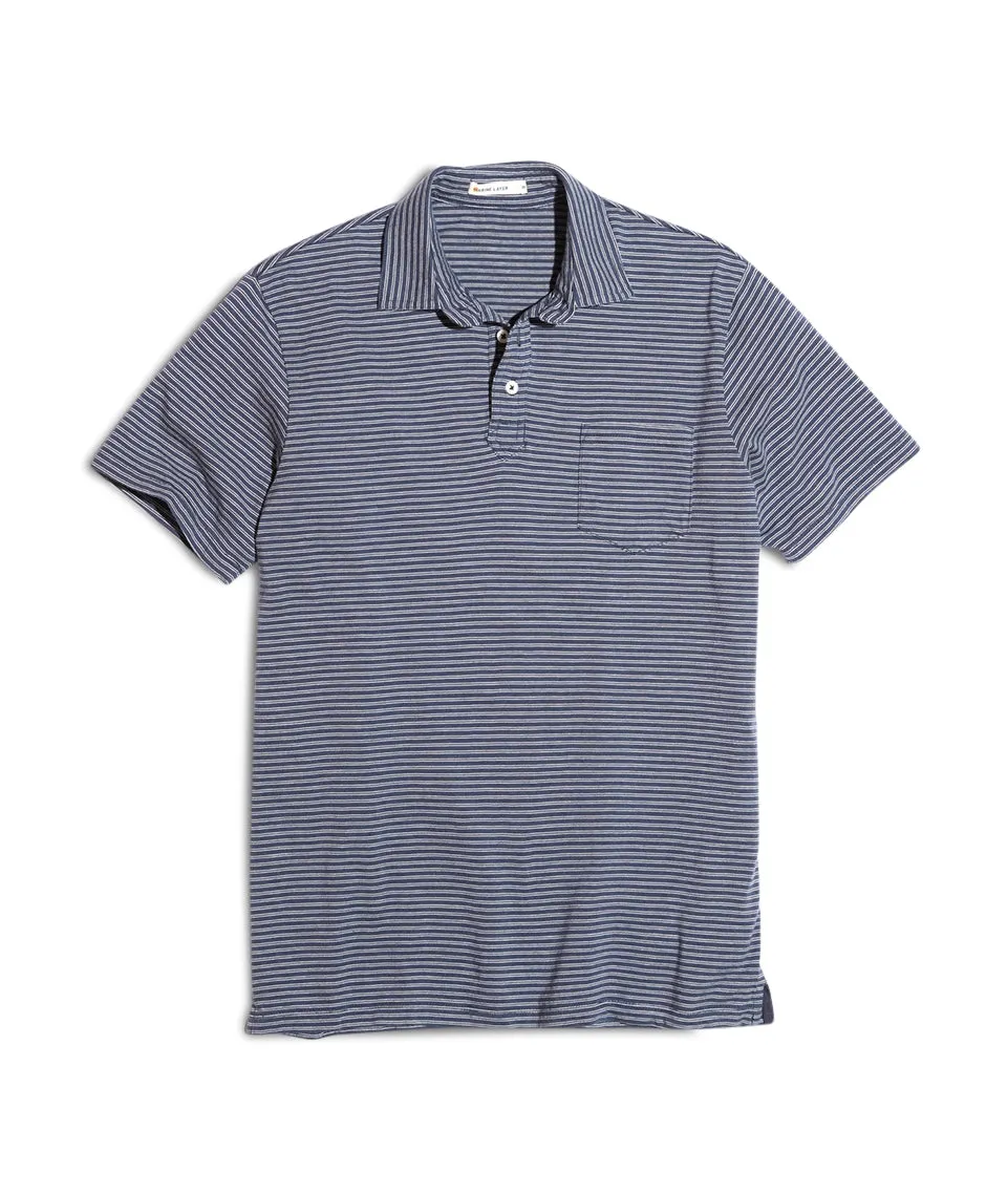 Marco Polo in Navy Stripe sold by Marine Layer