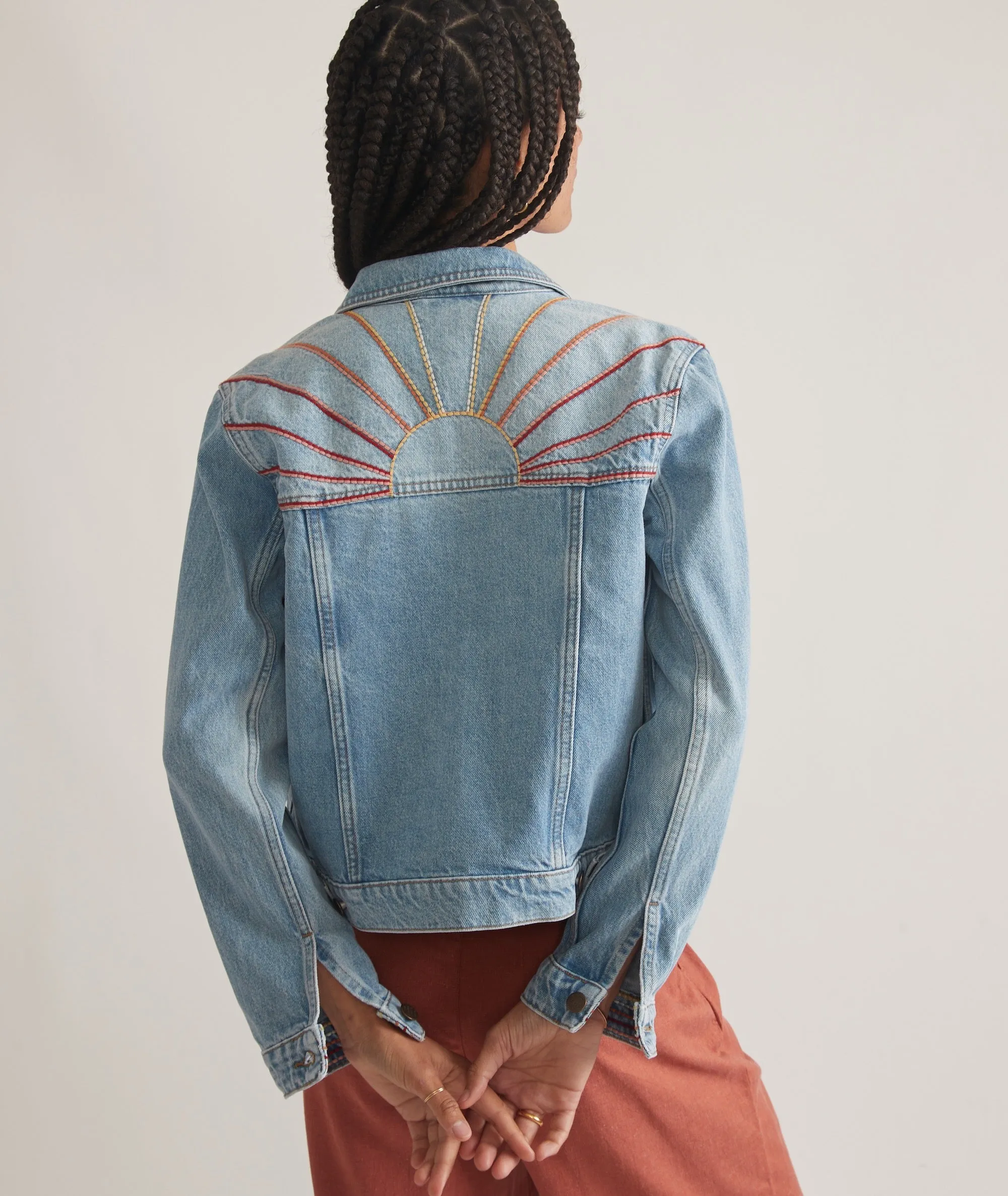 Embroidered Denim Jacket sold by Marine Layer