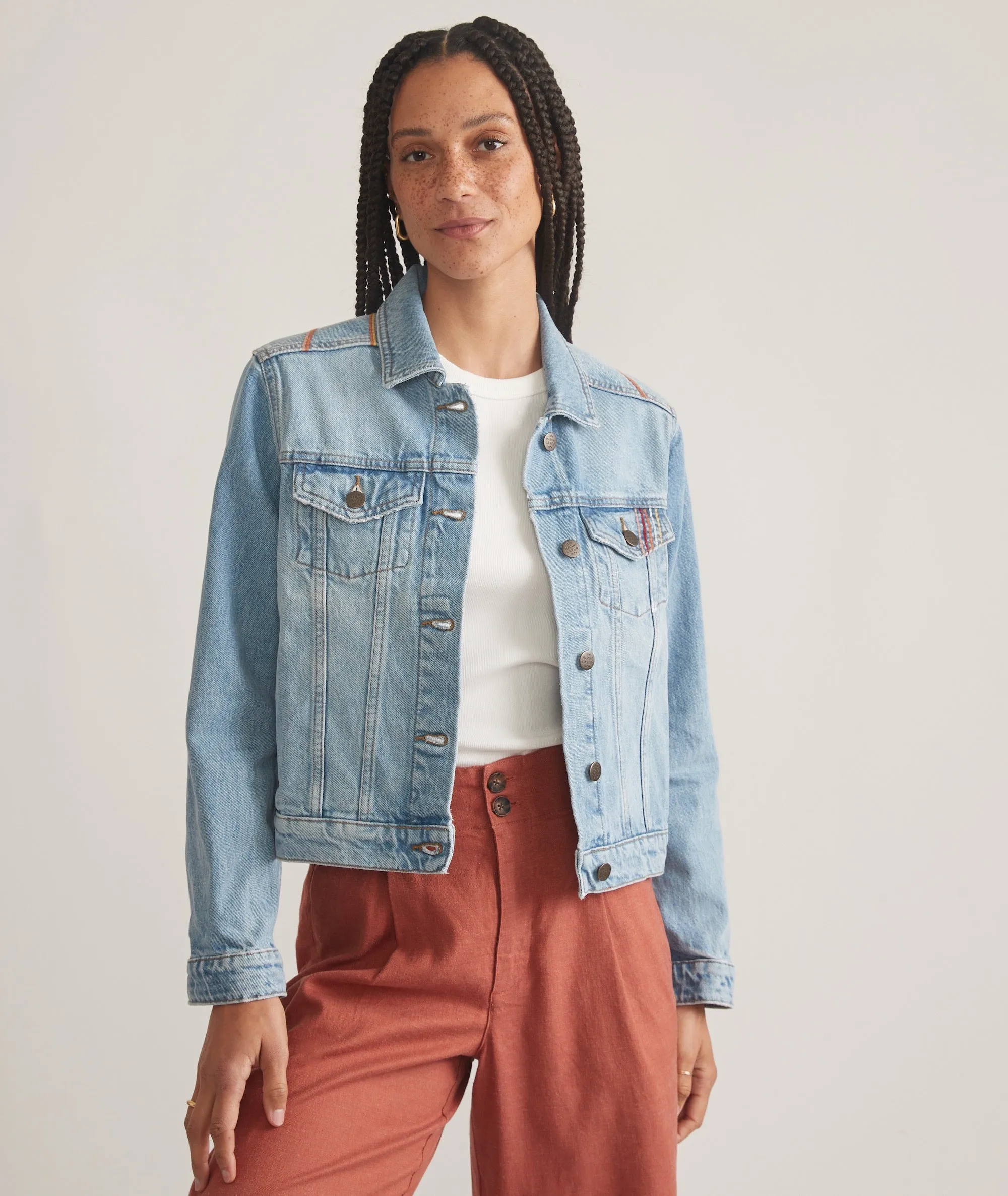 Embroidered Denim Jacket sold by Marine Layer product image thumbnail 2