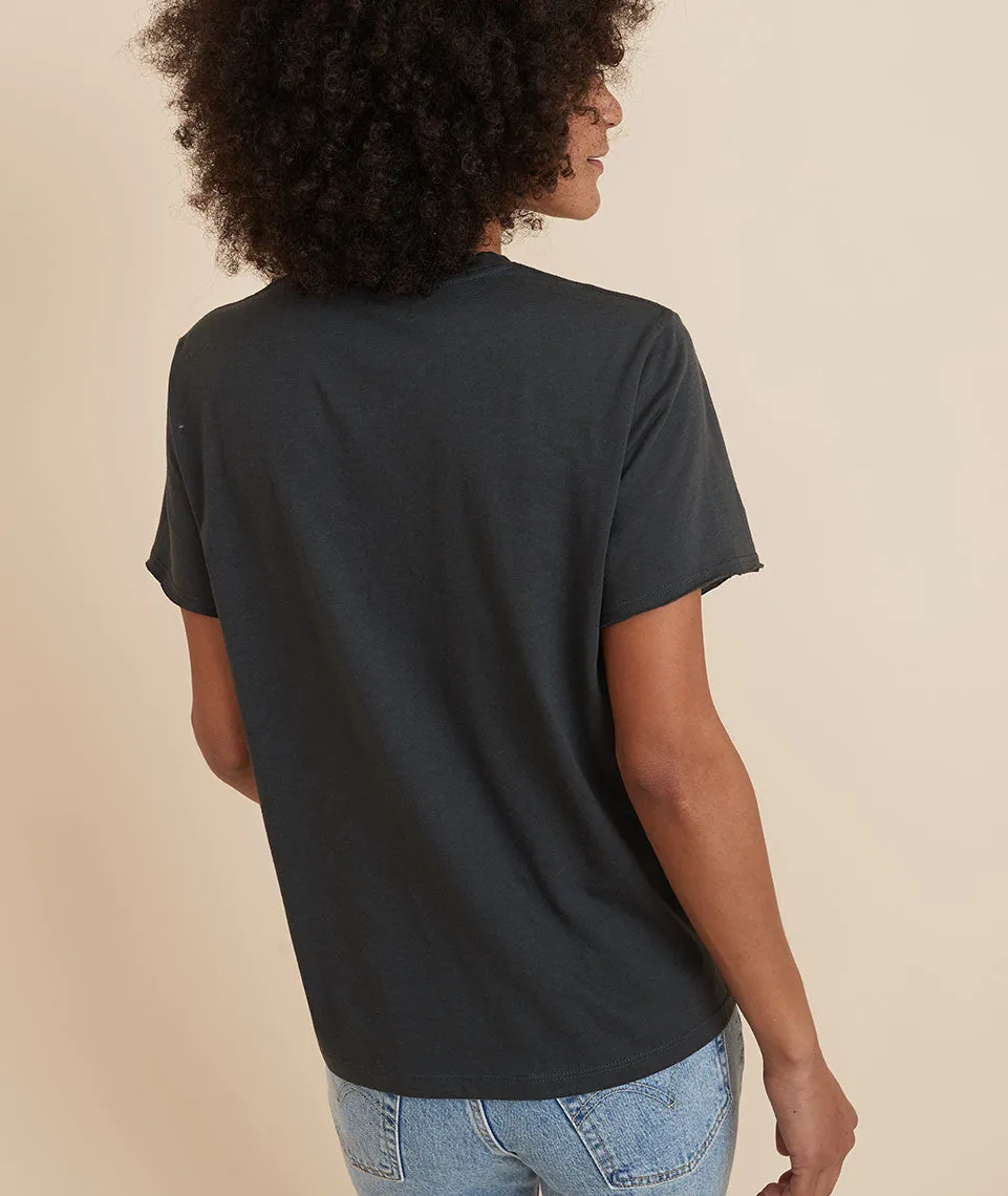 Boyfriend Crew Tee in Faded Black sold by Marine Layer product image thumbnail 5