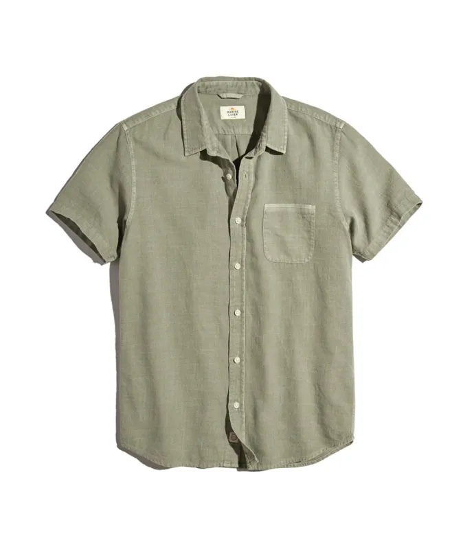 Lance Button Down in Faded Dusty Olive sold by Marine Layer