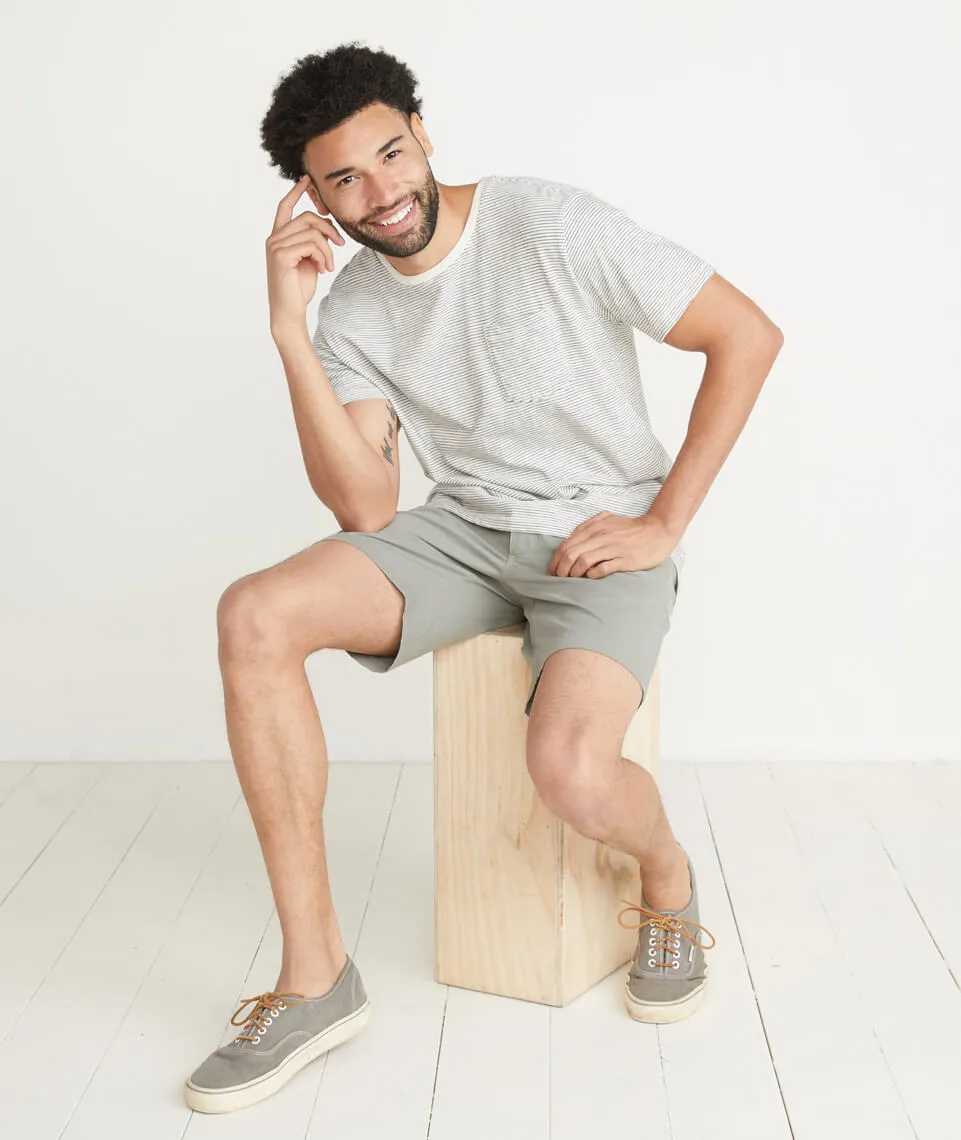 Signature Pocket Tee in Natural/Black sold by Marine Layer product image thumbnail 5