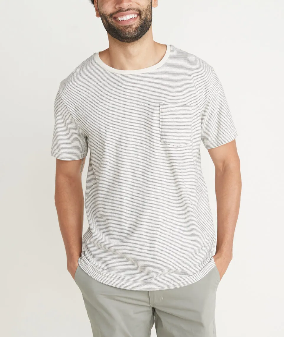 Signature Pocket Tee in Natural/Black sold by Marine Layer product image thumbnail 2