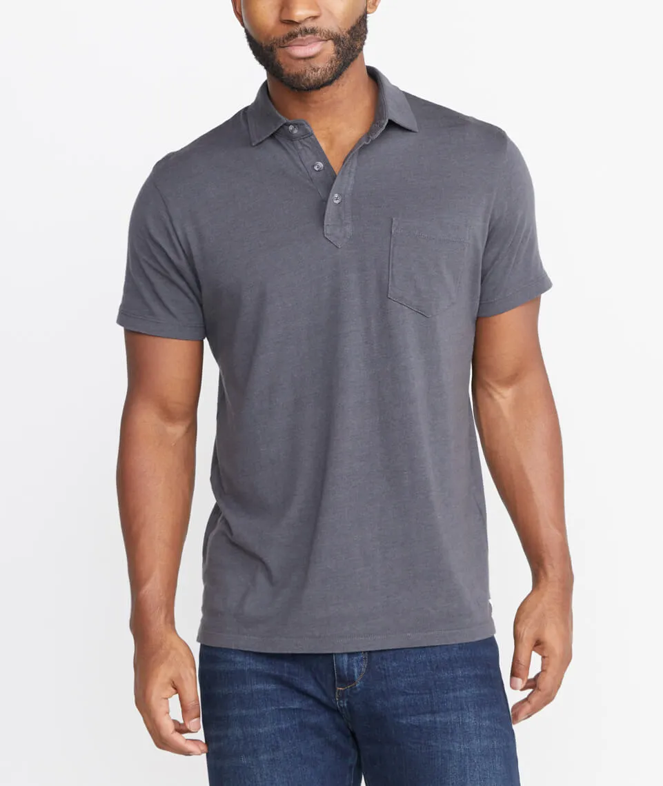 Hermann Polo in Asphalt sold by Marine Layer product image thumbnail 2