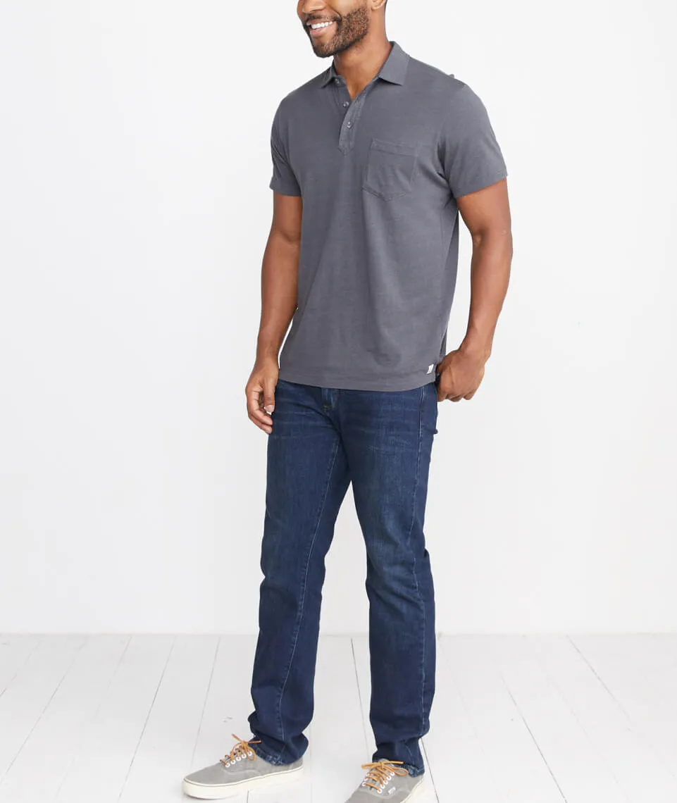 Hermann Polo in Asphalt sold by Marine Layer product image thumbnail 3