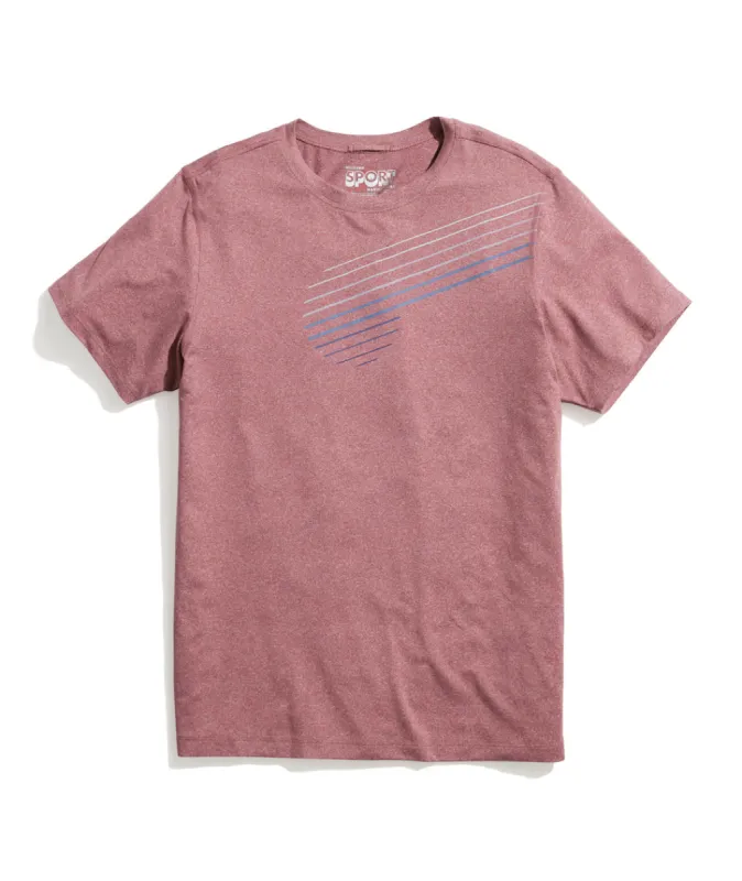 Sport Crew Graphic Tee in Cordovan sold by Marine Layer
