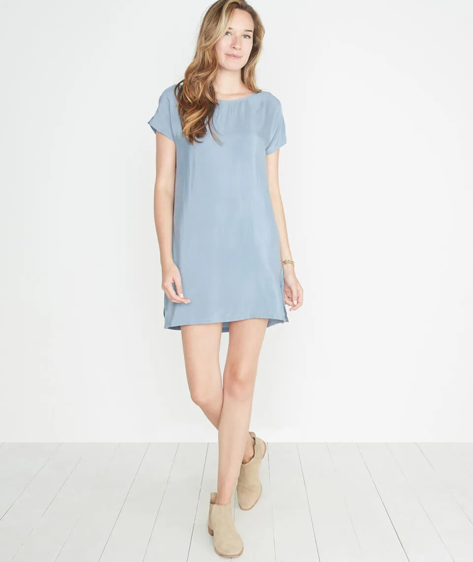 Delta Dress in Faded Sky Blue sold by Marine Layer