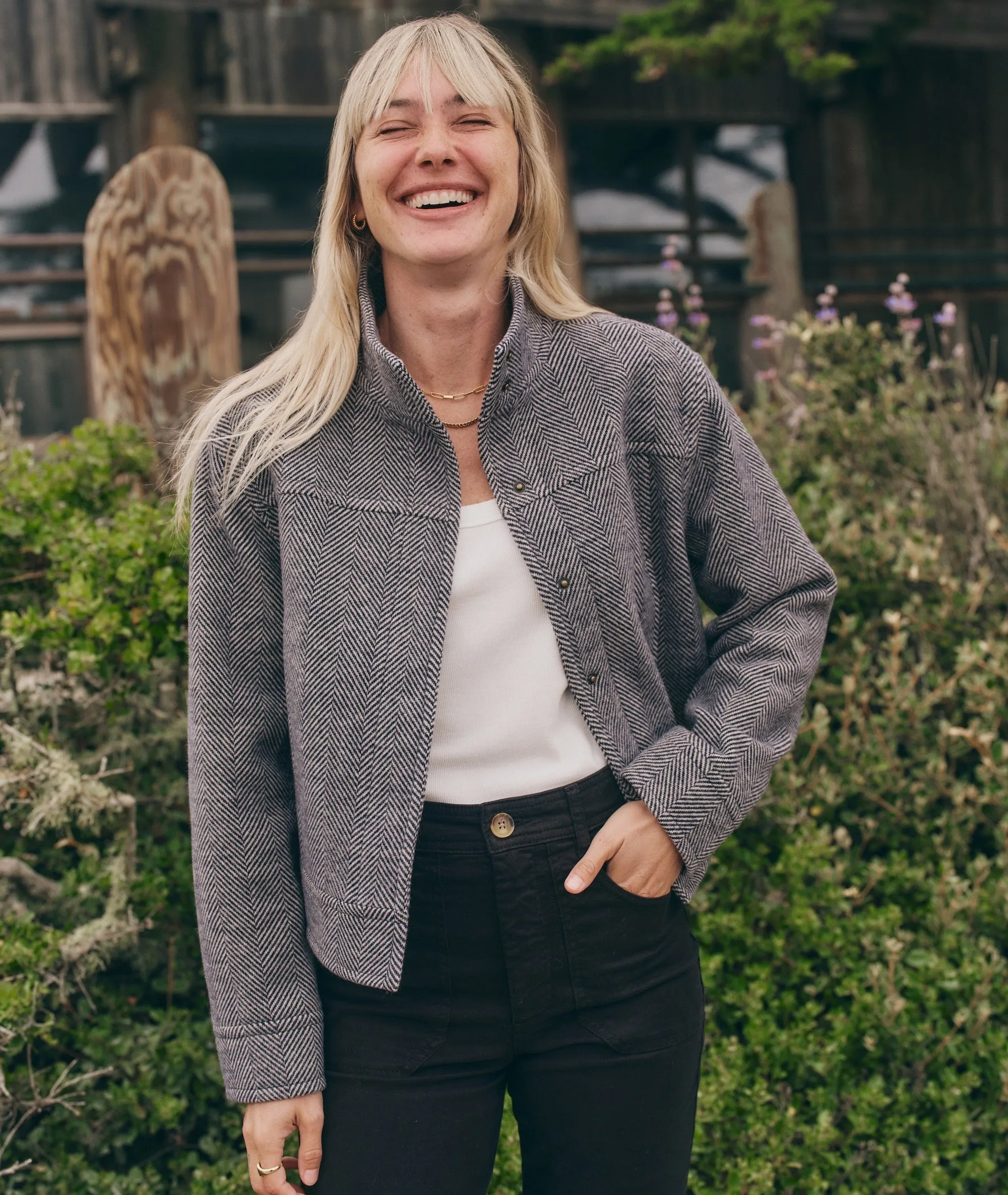 Asheville Jacquard Jacket sold by Marine Layer