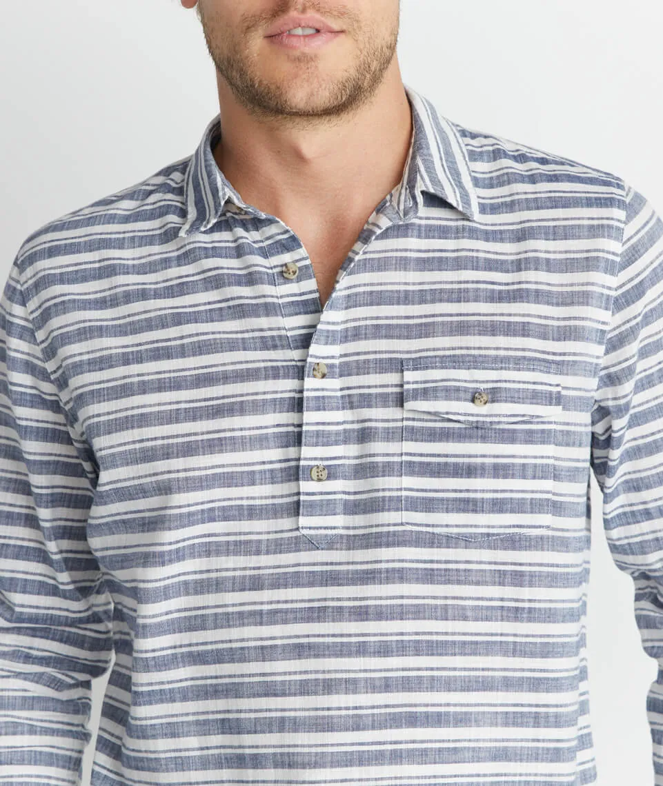 Storey Popover in Blue Stripe sold by Marine Layer product image thumbnail 3