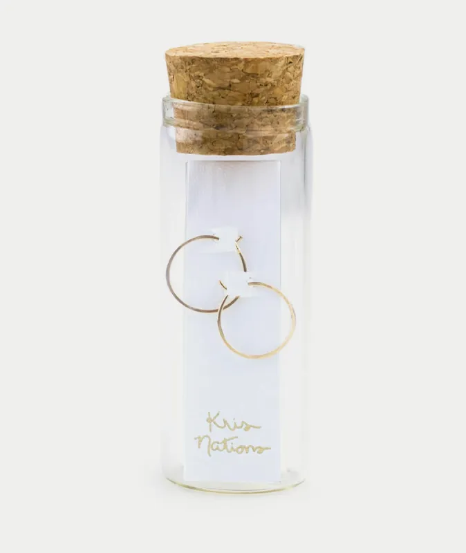 Kris Nations Small Simple Hoop Earrings sold by Marine Layer