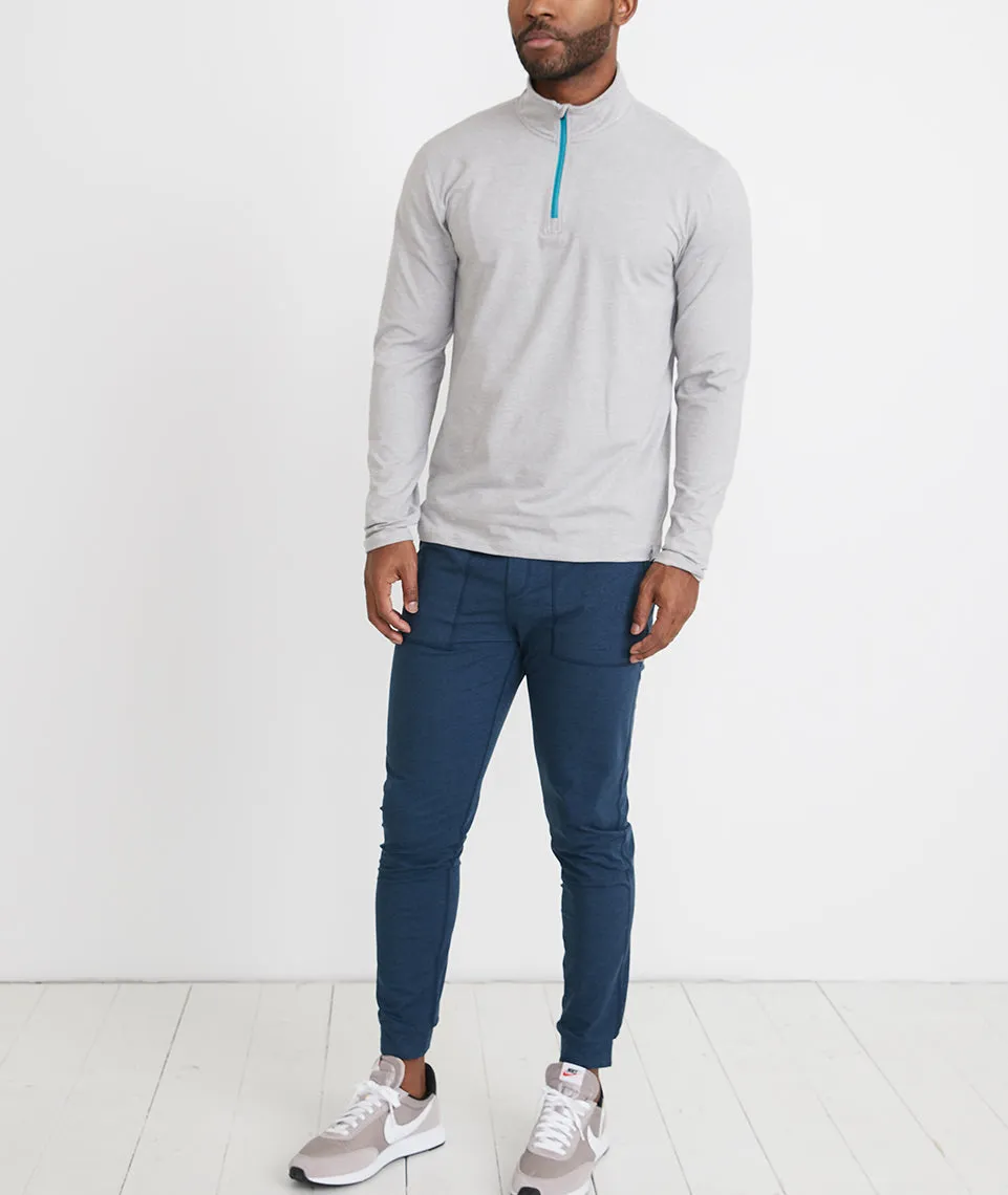 Huntley Quarter Zip in Light Heather Grey sold by Marine Layer product image thumbnail 3