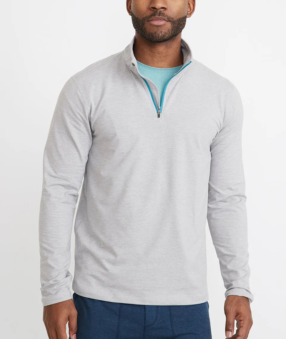 Huntley Quarter Zip in Light Heather Grey sold by Marine Layer product image thumbnail 2