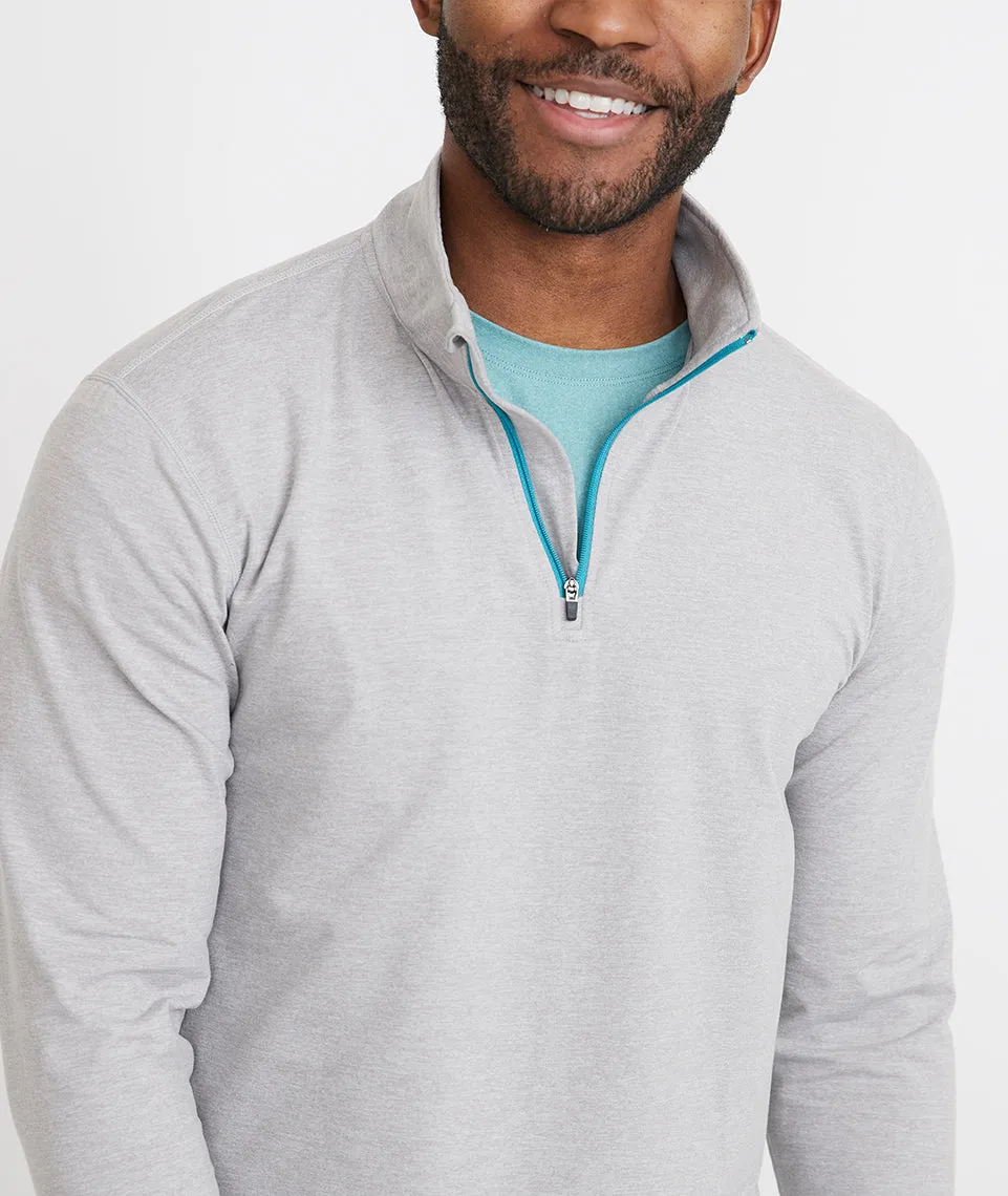 Huntley Quarter Zip in Light Heather Grey sold by Marine Layer product image thumbnail 4