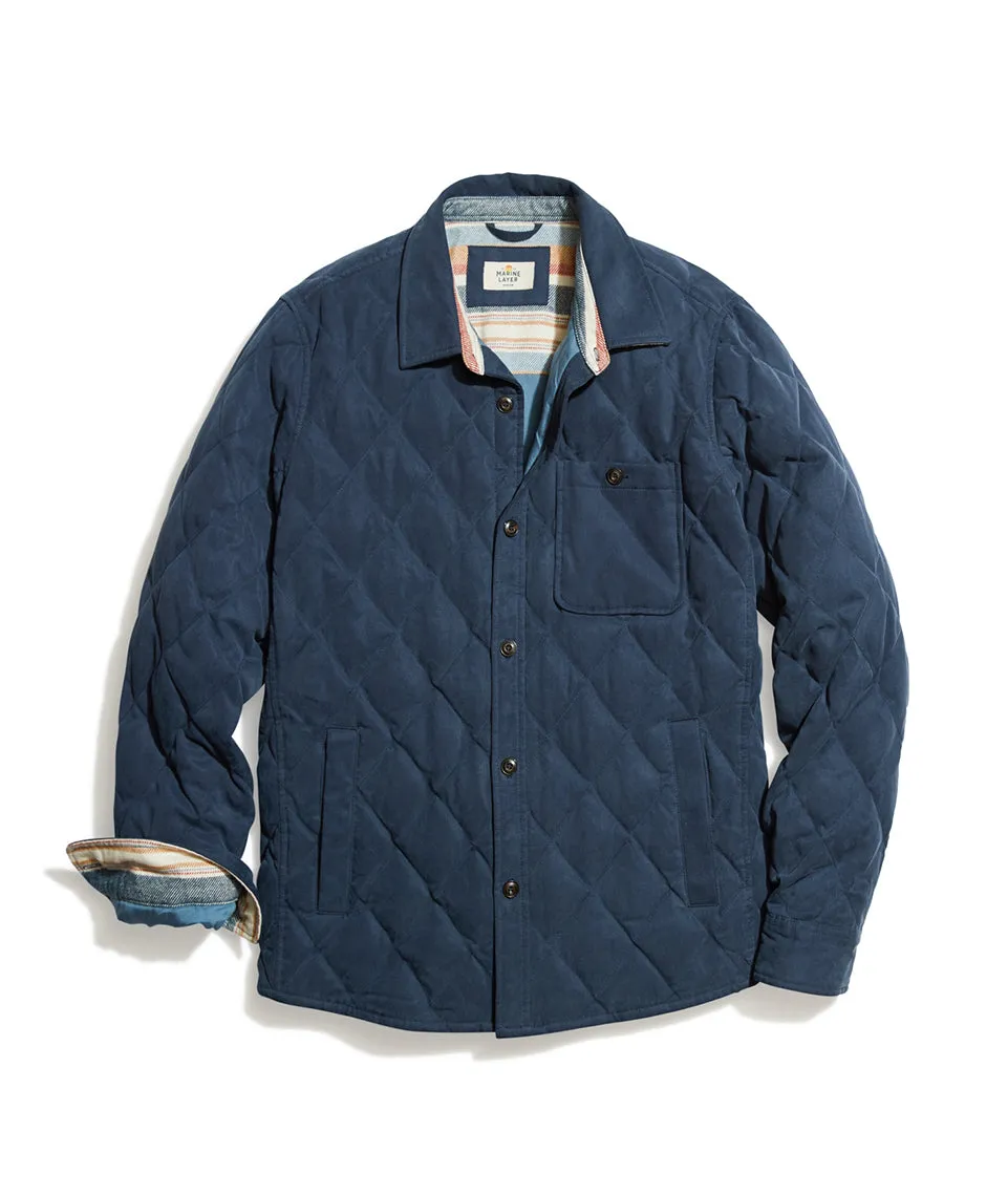 Decker Quilted Shacket sold by Marine Layer