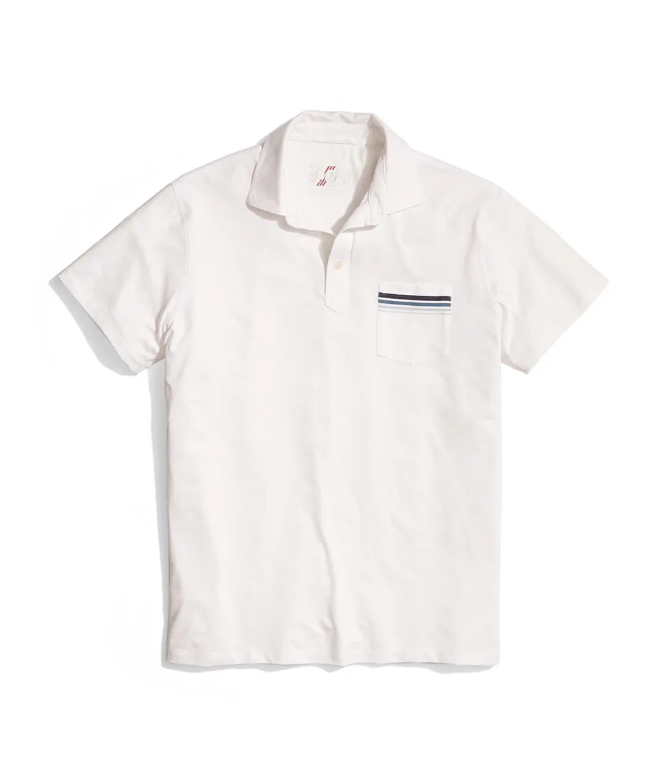 Palmer Sport Polo in White sold by Marine Layer