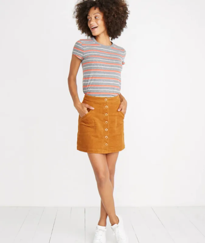 Maxine Mini Skirt in Cathay Spice sold by Marine Layer
